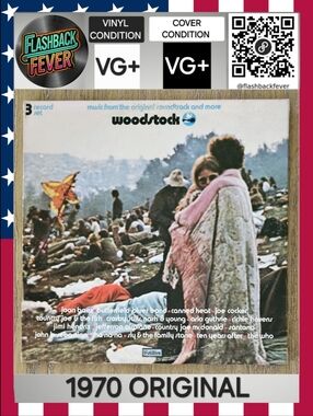 Woodstock•The Original Soundtrack•1970 US Stereo 3XLP• (#SD3-500)•ME Pressing